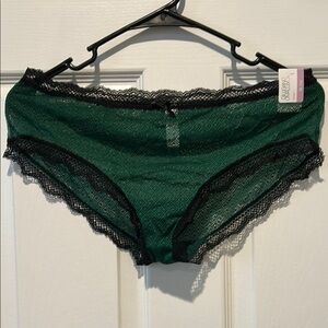 Green Lace Trim Women's Panties